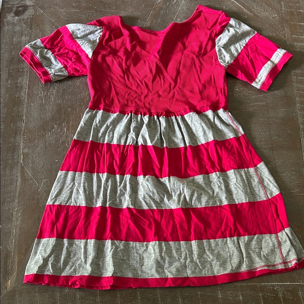 Derek Heart Red and Gray Striped shirt. - Picture 3 of 5